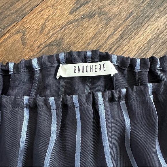 Gauchere • Striped and Sheer Midi Skirt • 42 (10) - Picture 13 of 15